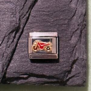 Motorcycle Italian Charm Bracelet Link